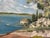 Vintage Coastal Landscape Painting in Impressionist Style, Framed Seascape With Sailboat - Unknown Artist For Sale In Seattle - Image 6 of 10