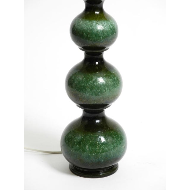 Ceramic Large Green and Black Ceramic Table or Floor Lamp in from Kaiser Leuchten, 1960s For Sale - Image 7 of 18