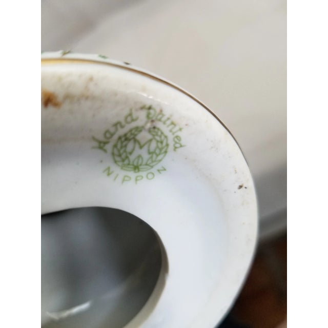 1960s Vintage Handpainted Nippon Candlestick, Stamped For Sale - Image 5 of 6