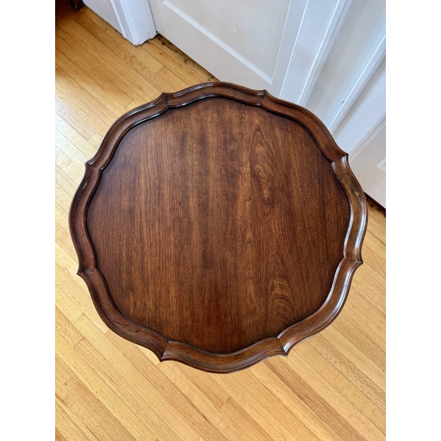 Mid 20th Century Flip Top Pie Crust Side Table For Sale - Image 5 of 12