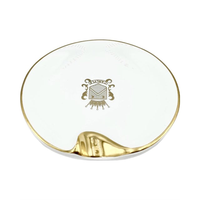 White Vintage the Carlyle Hotel Nyc Porcelain Ashtray Dish For Sale - Image 8 of 10