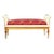 French Style Upholstered Scroll Arm, Equestrian Themed Bench For Sale
