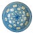 20th Century Moroccan Blue and White Fassi Pottery Wall Charger Bowl For Sale