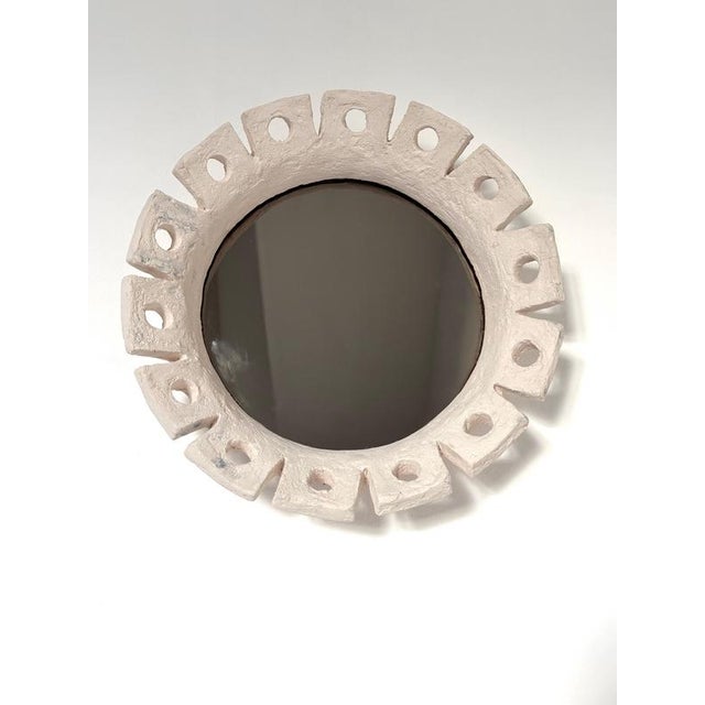 Fiore Handmade Ceramic Mirror by Renzo Maar For Sale - Image 6 of 15