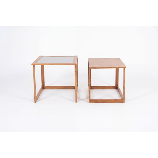 Brown Eliel Saarinen and J. Robert F. Swanson Nesting Tables 1940 C. For Sale - Image 8 of 14