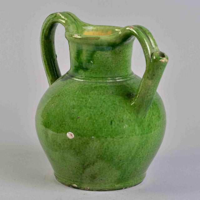 Early 20th Century French Green Glaze Confit With Spout Handle For Sale In Detroit - Image 6 of 10
