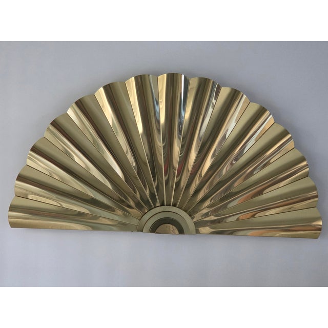Metal Vintage Curtis Jere Signed Brass Sunrise Wall Sculpture 1989 For Sale - Image 7 of 17
