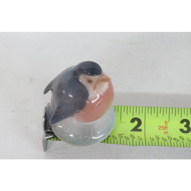 Royal Copenhagen Denmark Porcelain Robin Bird No 2238 Miniature Figurine 4512b For Sale - Image 11 of 12