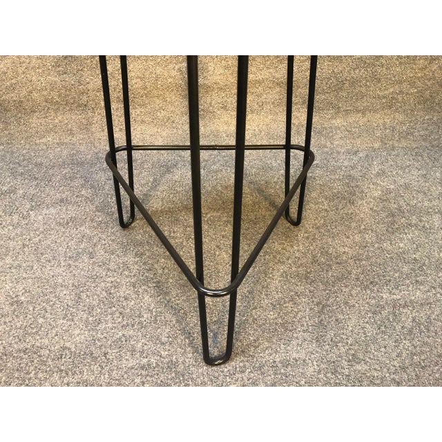 1950s Vintage Mid Century Modern Iron Bar Stools - Set of 4 For Sale - Image 5 of 6