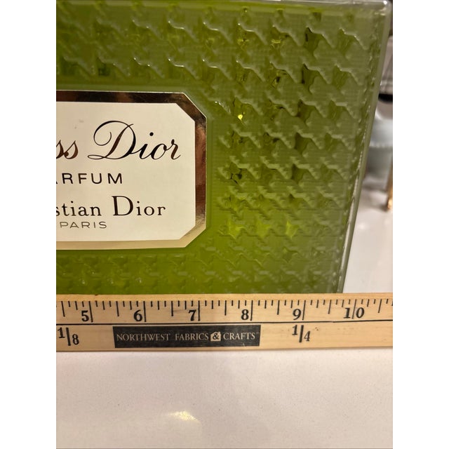 Miss Dior 20th Century Giant Houndstooth Glass 12”x10”W Department Store Factice Bottle For Sale - Image 10 of 12