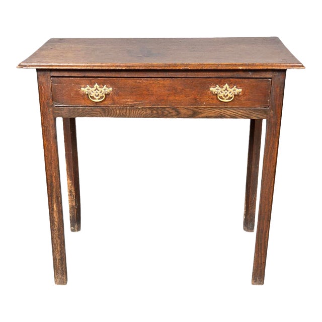 George III Oak Side Table For Sale