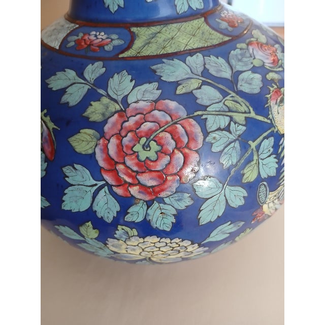 Asian Enamel Painted Ceramic Vase With Spout For Sale In Minneapolis - Image 6 of 13