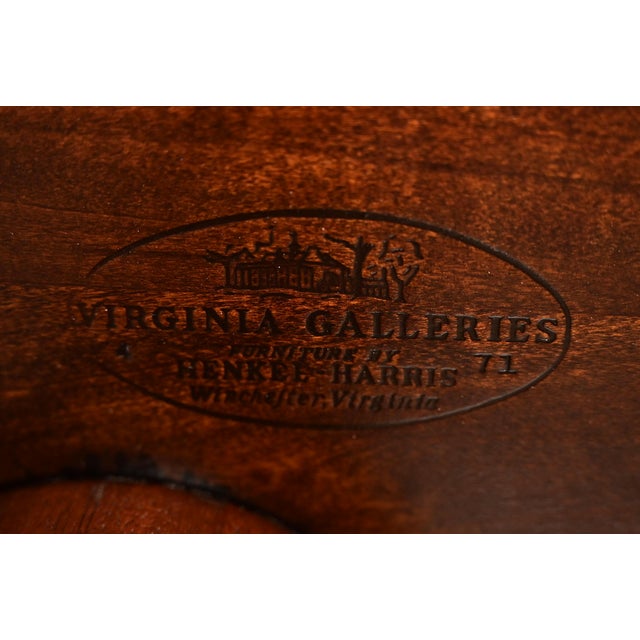 Henkel Harris Georgian Solid Mahogany Double Pedestal Extension Dining Table, Newly Refinished For Sale - Image 11 of 13