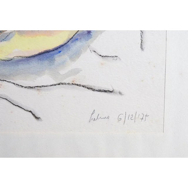 Modern Albino Galvano, Abstract Composition, 1975, Watercolor For Sale - Image 3 of 4