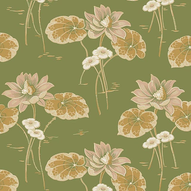 2020s Sample - Boråstapeter Haga Wallpaper in Leaf For Sale - Image 5 of 5