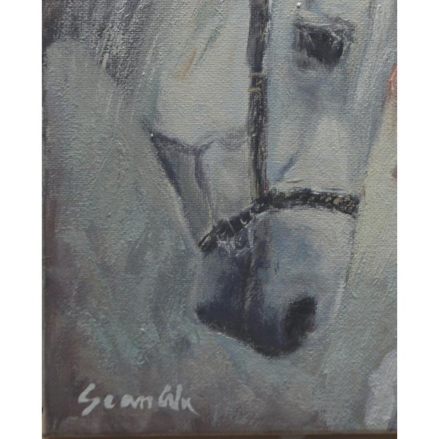 Original Oil Painting, Girl & Horse For Sale - Image 4 of 5
