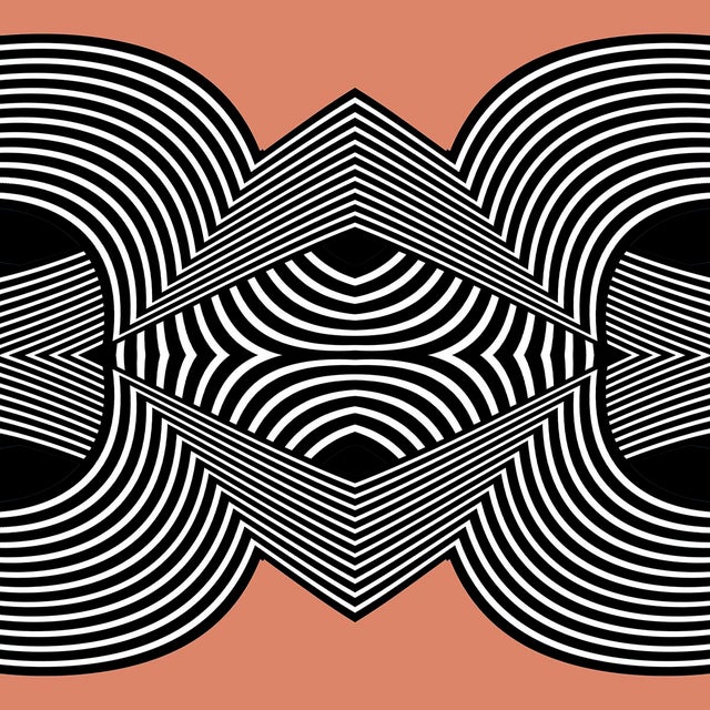 Geometric Art Prints Set of 4 "Dimensional Pink" Art Deco Style by Angela Cameron For Sale - Image 4 of 7