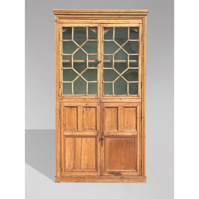 Wood Antique Country House Georgian Pine Cabinet, 1800 For Sale - Image 7 of 11