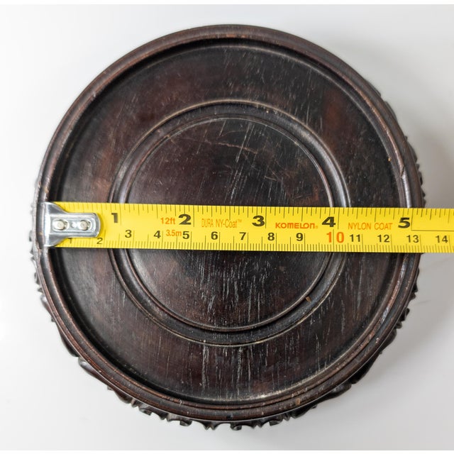 Brown 19th Century Chinese Carved Hongmu Rosewood Display Stand Base For Sale - Image 8 of 11