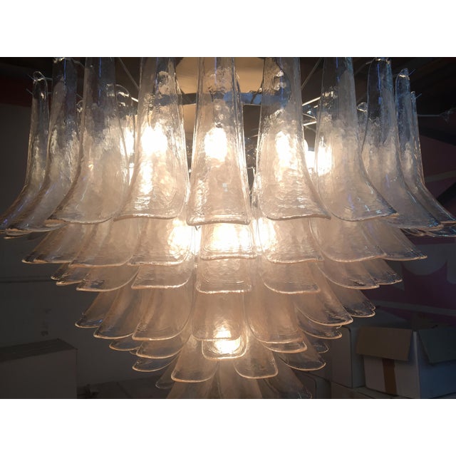 Mid-Century Modern Monumental Murano Glass Selle Light Pink Italian Sputnik Chandelier For Sale - Image 3 of 10