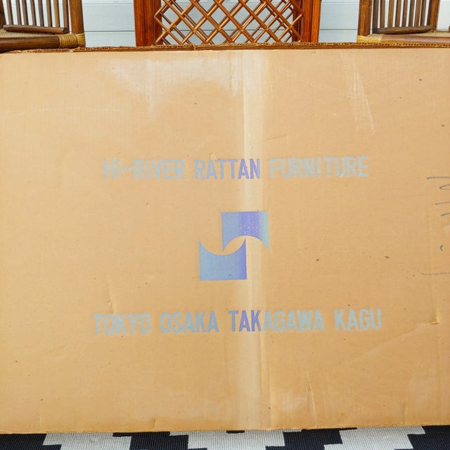 Mid Century New Old Stock Japanese Bamboo Boho Room Divider by Hi River Rattan For Sale - Image 11 of 12
