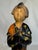 Plastic Vintage Asian Female Chinese Tang Dynasty Figurine in Black, Orange and Tan For Sale - Image 7 of 9