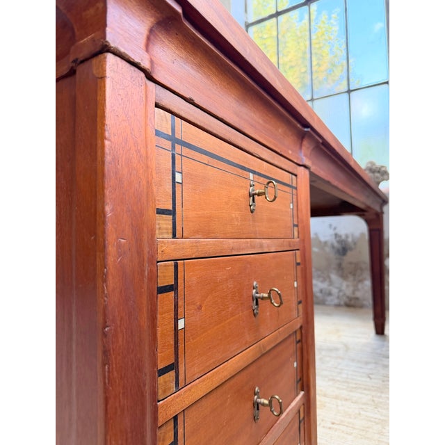 Antique Double-Sided Desk with Walnut Countertop, 1900s For Sale - Image 16 of 18