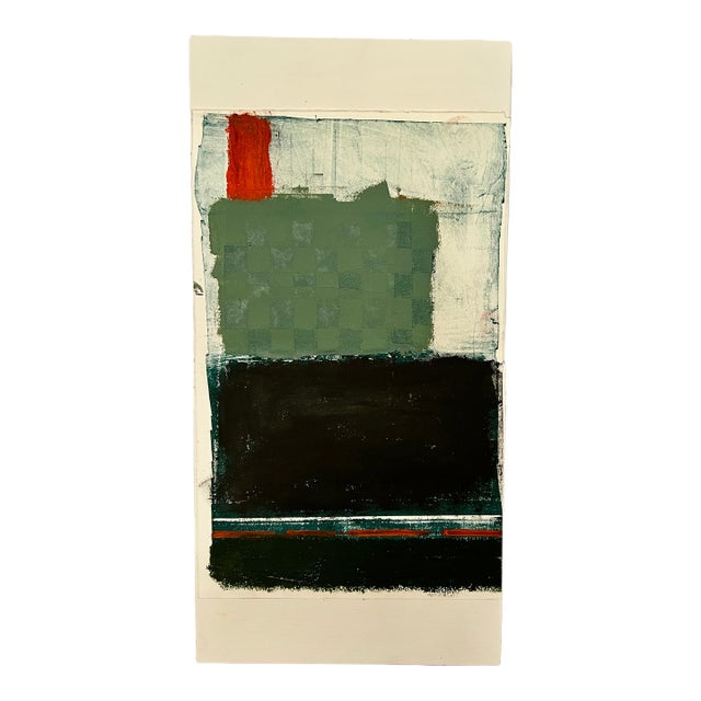 Abstraction With Squares, Original Hand-Embellished Print For Sale