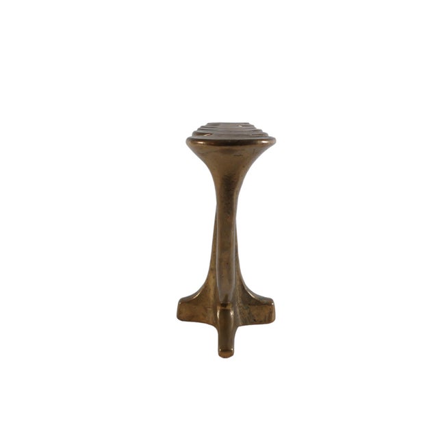 Brutalist Bronze Candleholder by Harjes Metallkunst, 1960s For Sale - Image 4 of 8