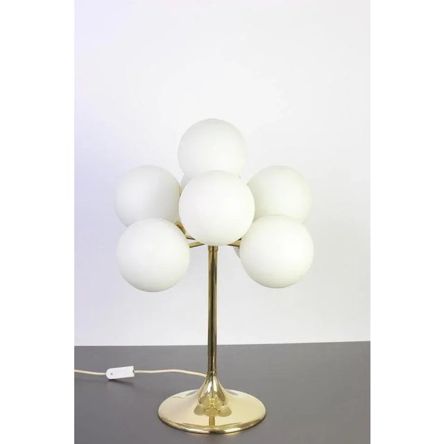 Atomic Brass Table Lamp, Switzerland, 1960s For Sale - Image 9 of 10