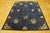 1930s Navy Blue Floral Traditional Shou Symbols Antique Chinese Peking Rug For Sale - Image 9 of 9