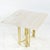 Henredon Mid Century Brass and Travertine Side Table For Sale In Chicago - Image 6 of 6