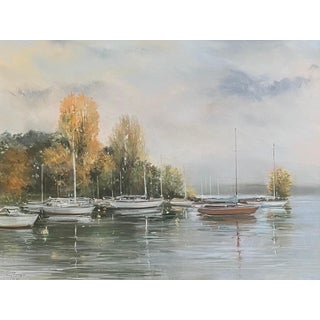 Guy Pittet, Creux De Genthod, 1980s, Pastel on Paper For Sale