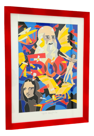 Ugo Nespolo, 500 Years of Leonardo Da Vinci, Polymaterial Silkscreen Print, 2019