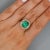 Gia Certified 4.3 Carat Colombian Emerald 18k Gold Button Sunburst Ring, Size 7.5 For Sale - Image 12 of 13