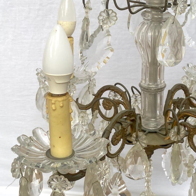 Antique Bohemian Crystal Chandelier, 1890s For Sale - Image 5 of 11