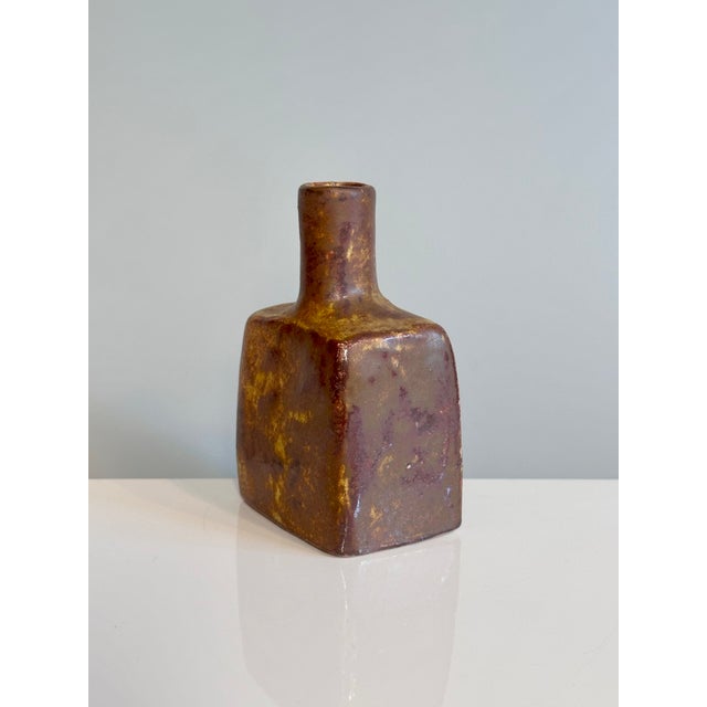 Boho Chic Free-Form Ceramic Art Vase in Earth Tones from Mobach-Keramik, Netherlands, 1960s For Sale - Image 3 of 18