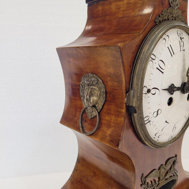 Biedermeier Mantel Clock in Wood with Double Chime, Germany, 1840 For Sale - Image 18 of 18