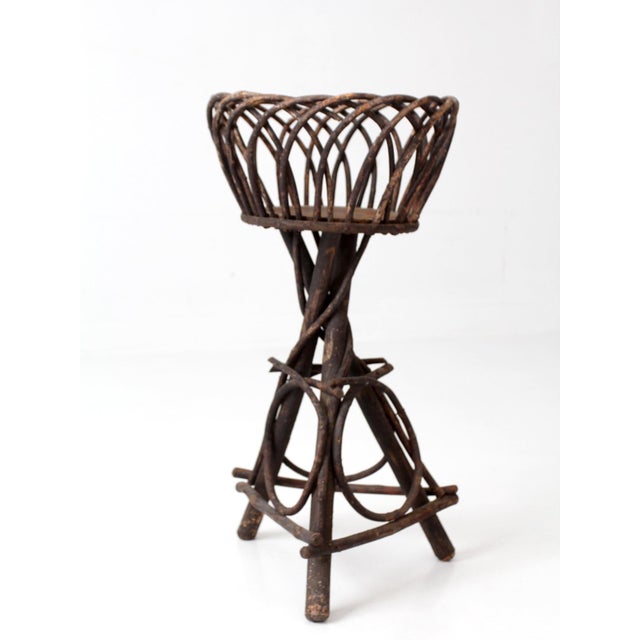 Antique Adirondack Twig Plant Stand For Sale - Image 9 of 18