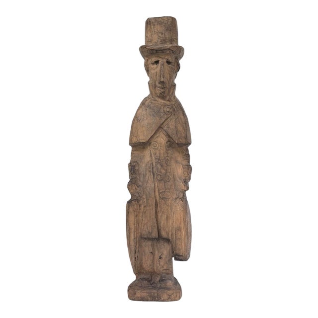 Mid 20th Century Folk Art Wood Sculpture in the Style of Axel Petersson Döderhultarn For Sale