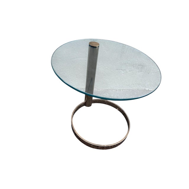 Leon Rosen Mid 20th Century Attributed Leon Rosen Pace Brass Side Table For Sale - Image 4 of 13