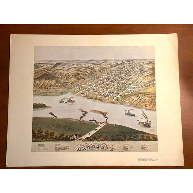 1869 Bird's-Eye View Map of Hannibal, Missouri Reproduction For Sale - Image 11 of 11