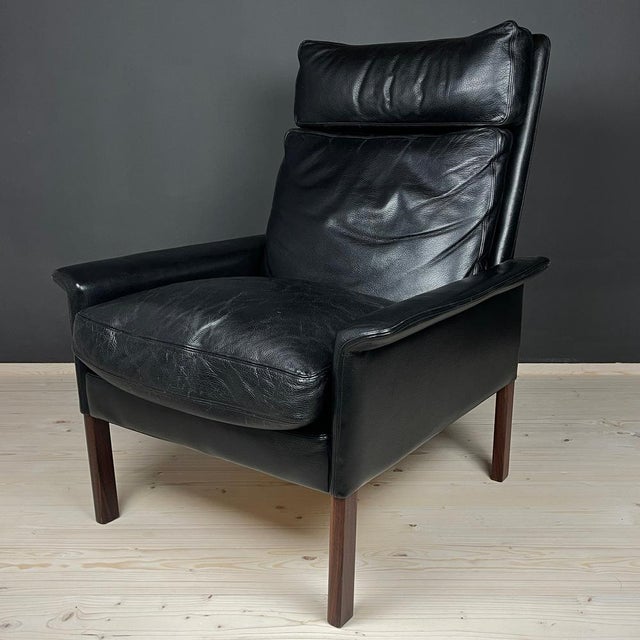 Vatne Møbler Set of Lounge Chair & Ottoman Mod. 500 attributed to Hans Olsen for Vatne Møbler, Denmark, 1960s For Sale - Image 4 of 14