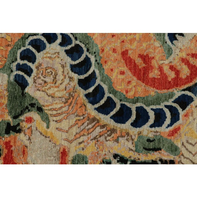 2010s Rug & Kilim’s Modern Chinese Pictorial Dragon Rug in Beige For Sale - Image 5 of 7