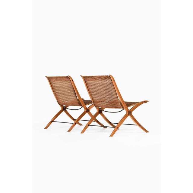 Easy Chairs in Beech and Rattan by Peter Hvidt, 1959, Set of 2 For Sale - Image 10 of 12