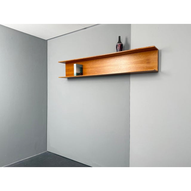 Wilhelm Renz Teak Wall Shelf by Walter Wirz for Wilhelm Renz, 1960s For Sale - Image 4 of 9