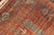 Vintage Turkish Tulu Rug With Bold Red Field and Blue Geometric Motifs For Sale - Image 12 of 12