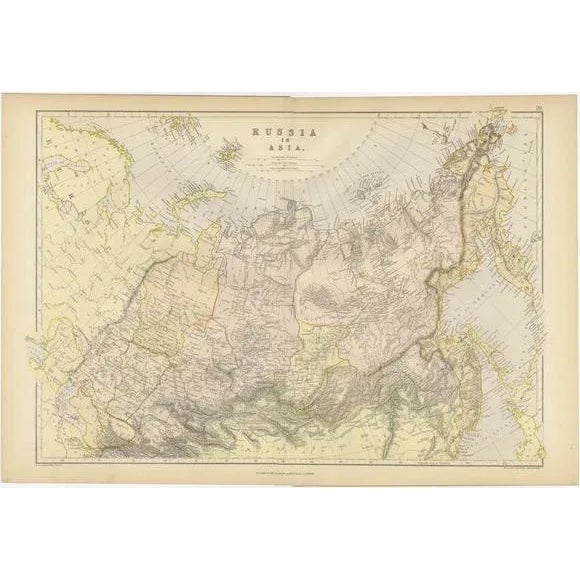 Antique Cartography of Asian Russia, 1882 For Sale - Image 6 of 6