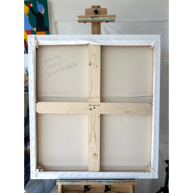 Modern "Velocity" Modern Original Oil Painting, by Jennifer Hohlfelder For Sale - Image 3 of 7