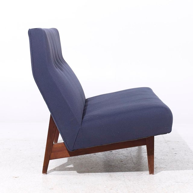 Brown Jens Risom Mid Century Walnut Settee For Sale - Image 8 of 9